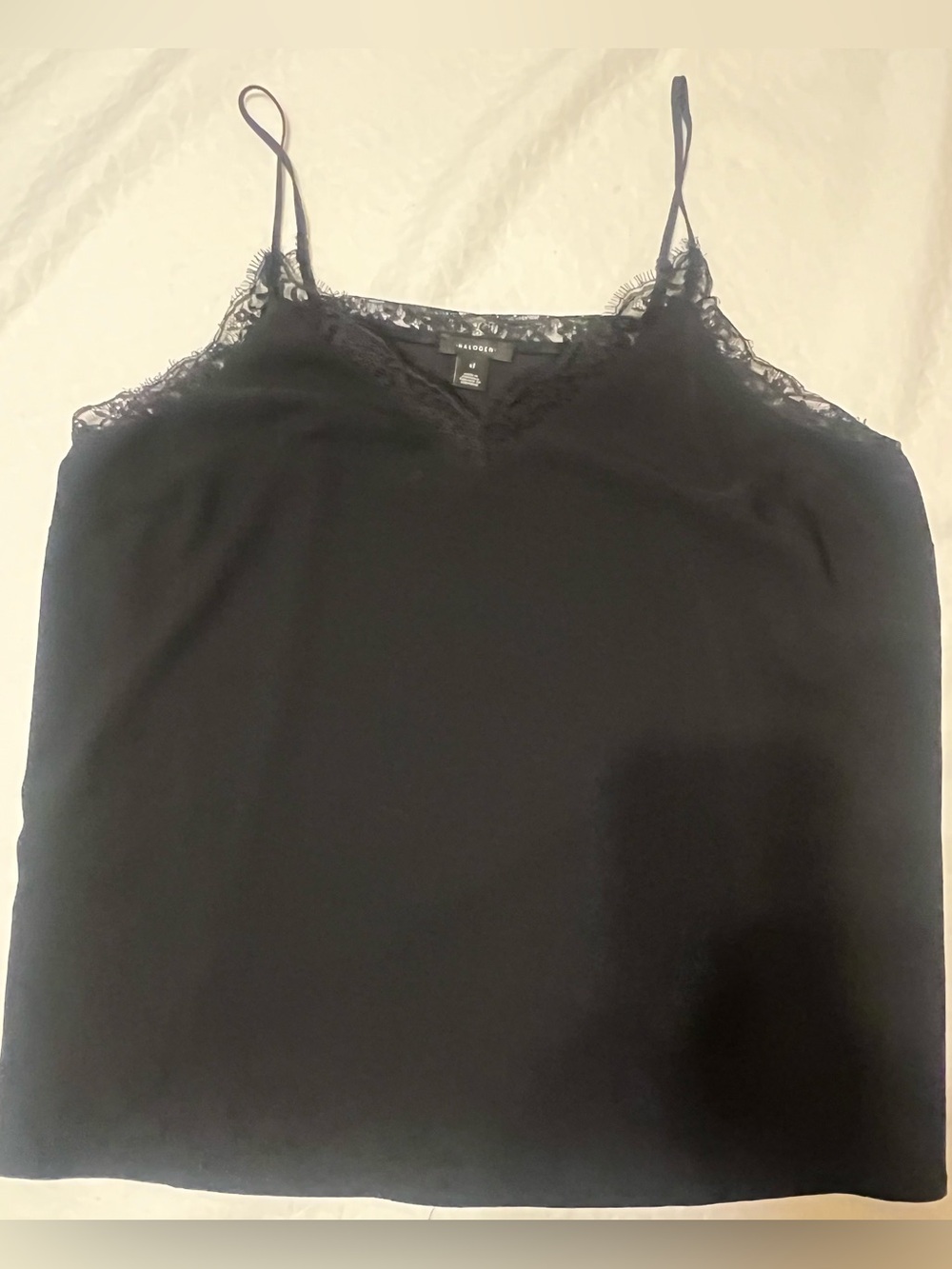 Women’s Halogen Black Lace-Trim Camisole Top - size XL